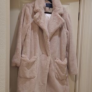 Rachel Blush Teddy Long Pink Jacket